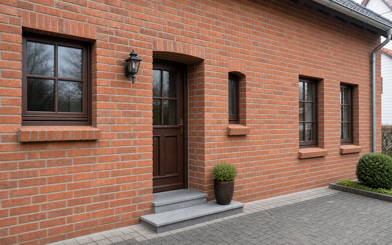 Klinker Fassade – Fassadenreinigung Würzburg Algenentfernung